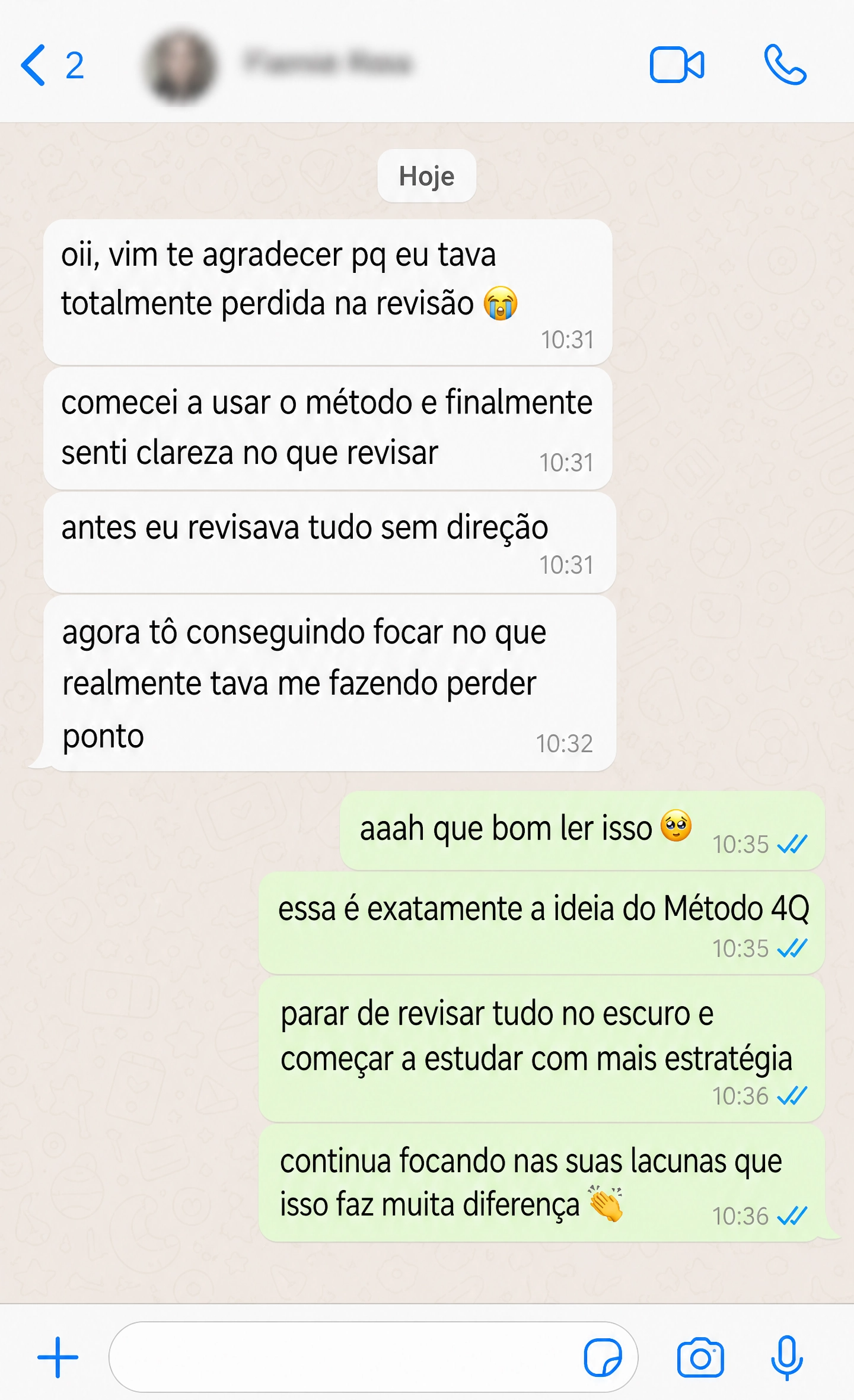 Depoimento WhatsApp